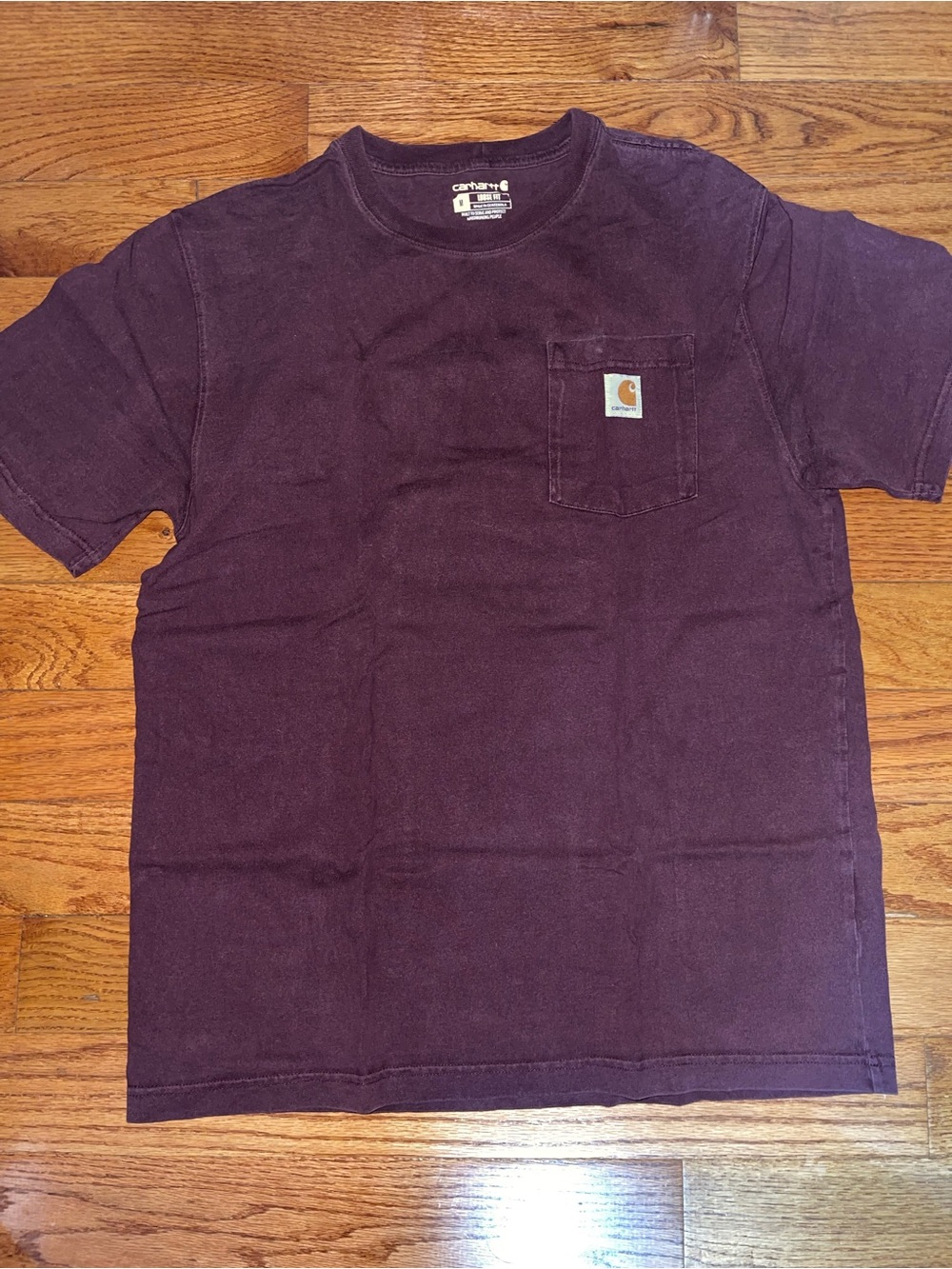 Carhartt loose fit t shirt maroon size medium mens